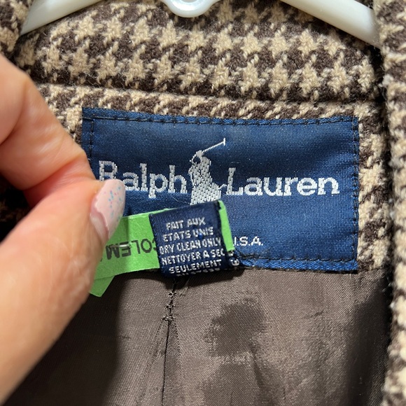 Ralph Lauren (Blue Label) Signature Houndstooth Designer Blazer, 100%wool, size4 - Picture 4 of 12